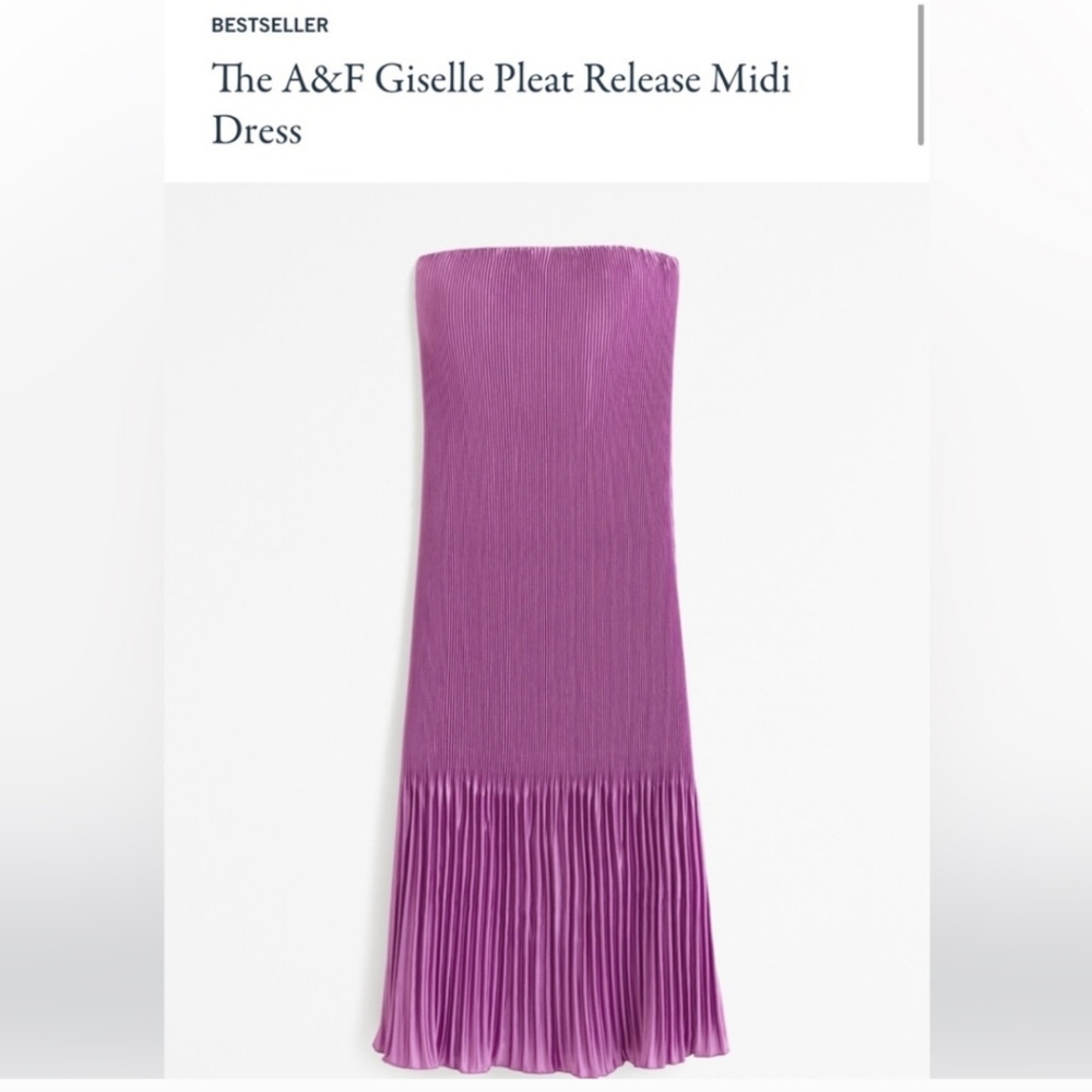 Abercrombie & Fitch Lilac Pleated Dress - Picture 2 of 8